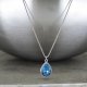crystal from swarovski necklace - pear fancy aquamarine stone crystal from swarovski necklace - pear fancy aquamarine stone
