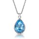 crystal from swarovski necklace - pear fancy aquamarine stone 