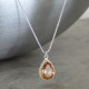 crystal from swarovski necklace - pear fancy light colorado topaz stone 