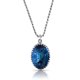 crystal from swarovski necklace with oval fancy stone - " crystal army green delite" 