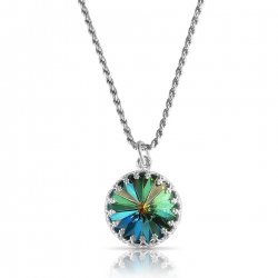 crystal from swarovski necklace with round stone - " crystal vitrail medium" crystal from swarovski necklace with round stone - " crystal vitrail medium"