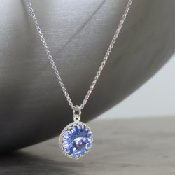 crystal from swarovski necklace with round stone - " violet" crystal from swarovski necklace with round stone - " violet"