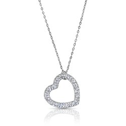 swarovski heart necklace - 925 sterling silver  swarovski heart necklace - 925 sterling silver
