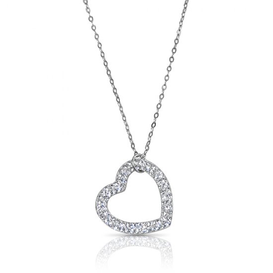 swarovski heart necklace - 925 sterling silver 