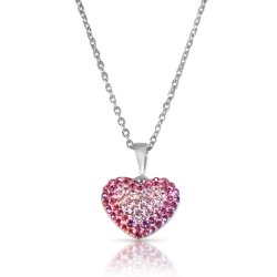 swarovski crystal heart necklace - 925 sterling silver  swarovski crystal heart necklace - 925 sterling silver