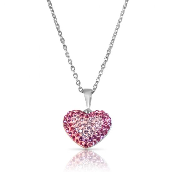 swarovski crystal heart necklace - 925 sterling silver 