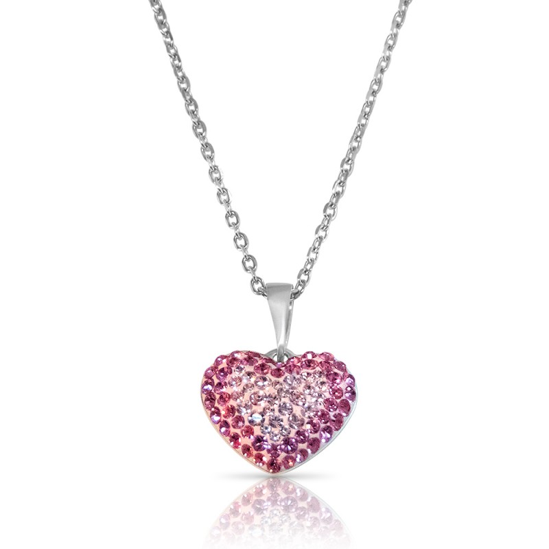 swarovski crystal heart necklace - 925 sterling silver