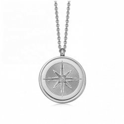 star coin necklace - 925 sterling silver star coin necklace - 925 sterling silver