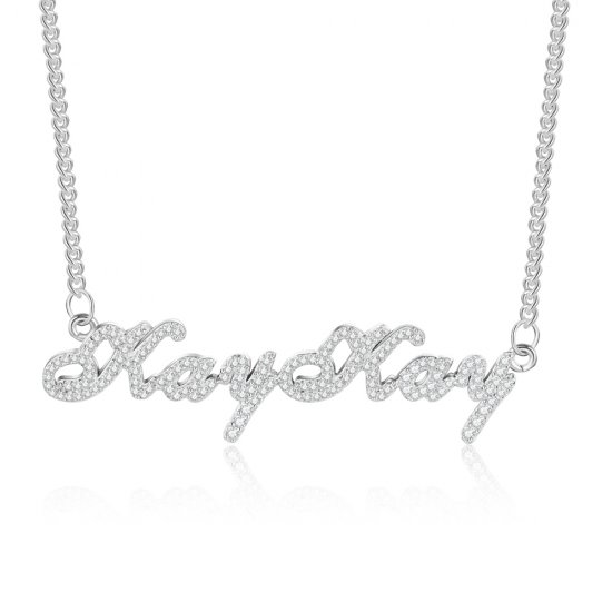 personalized diamond name necklace 