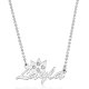 crown name necklace in sterling silver