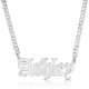 Gothic name necklace in sterling silver 