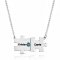 Silver Family Puzzle Necklace With Swarovski Birthstone