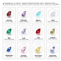 Silver Family Puzzle Necklace With Swarovski Birthstone