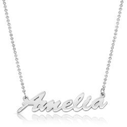 personalized name necklace in sterling silver  personalized name necklace in sterling silver