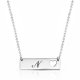 Personalized Heart Bar Necklace in sterling silver