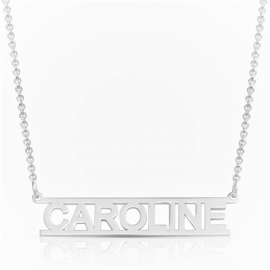 Cut Out Name Necklace in sterling silver  
