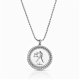 sterling silver zodiac pendant : libra 