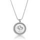 sterling silver zodiac pendant : pisces