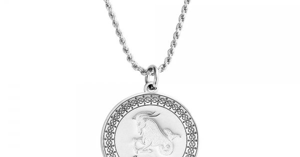 Men Silver Zodiac Pendant Necklace - 925k Silver Unique Cancer Zodiac Sign Design Zircon Gemstones Handmade Charm Pendant Bracelet - Gift for Men