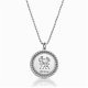 sterling silver zodiac pendant : gemini