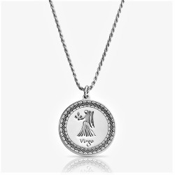 sterling silver zodiac pendant : virgo sterling silver zodiac pendant : virgo