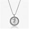 sterling silver zodiac pendant : virgo
