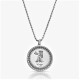 sterling silver zodiac pendant : virgo