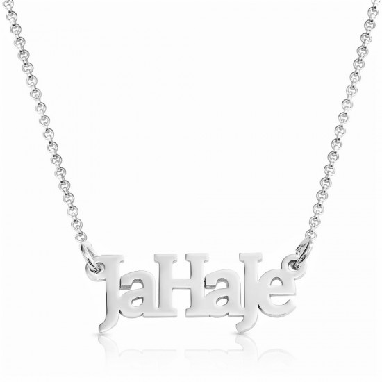 silver name necklace -  mixed letters