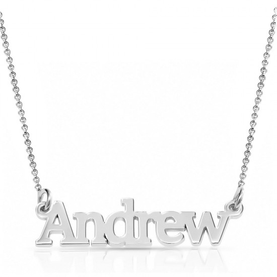Sterling Silver Name Necklace For Man