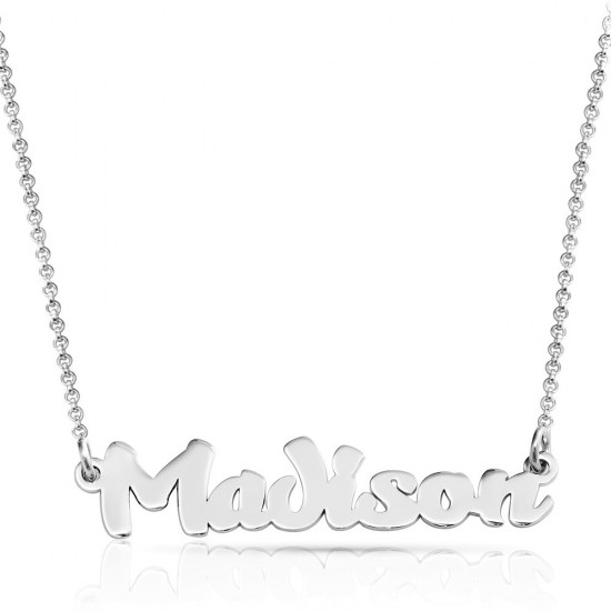 Special Font Name Necklace In sterling silver