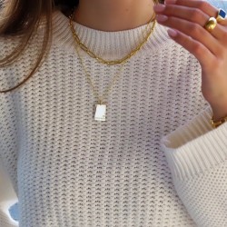 engraved rectangle necklace 