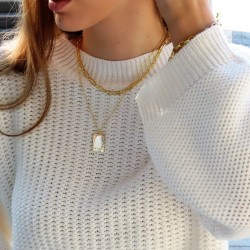 engraved rectangle necklace 