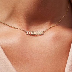 mama necklace 18k gold plated mama necklace 18k gold plated