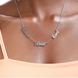Multiple Name Necklace in 925 sterling silver