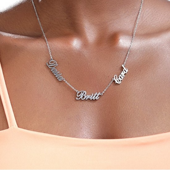 Multiple Name Necklace in 925 sterling silver