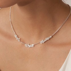 Multiple name necklace in 925 sterling silver  Multiple name necklace in 925 sterling silver