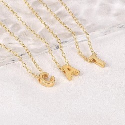 Initial letter choker necklace 925 sterling silver