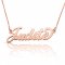 rose gold plated silver name necklace