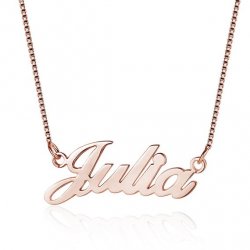 rose gold plated classic name necklace     rose gold plated classic name necklace