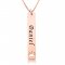 rose gold plated royal bar necklace with name & crown
