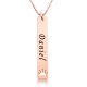 rose gold plated royal bar necklace with name & crown