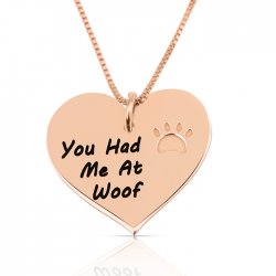 Cute rose gold plated heart pendant  for animal lovers  Cute rose gold plated heart pendant  for animal lovers