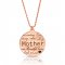 engraved disc necklace for mom in rose gold plating