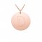 rose gold plated disc pendant with initial letter 
