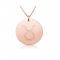 zodiac necklace in sterling silver with rose gold plating :Taurus