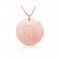zodiac necklace in sterling silver with rose gold plating :Virgo