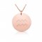 zodiac necklace in sterling silver with rose gold plating :Aquarius