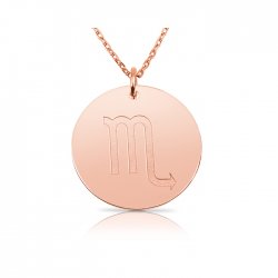 zodiac necklace in sterling silver with rose gold plating :Scorpio zodiac necklace in sterling silver with rose gold plating :Scorpio