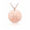 zodiac necklace in sterling silver with rose gold plating :Pisces