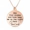 engraved disc necklace for mother in rose gold plated silver 